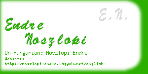 endre noszlopi business card